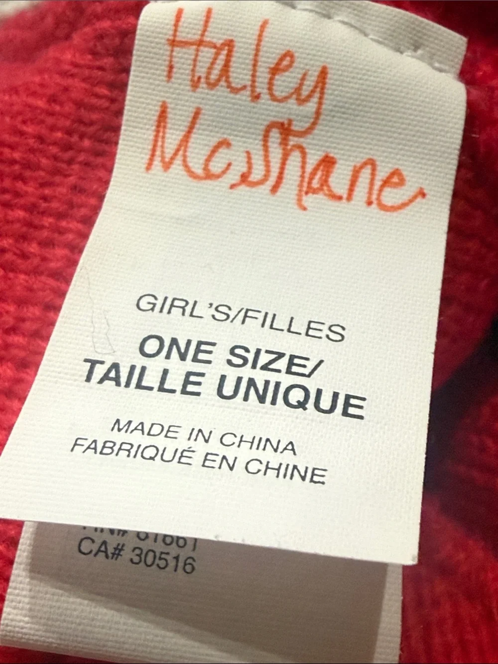 The North Face Girl’s Red Beanie with Trim!